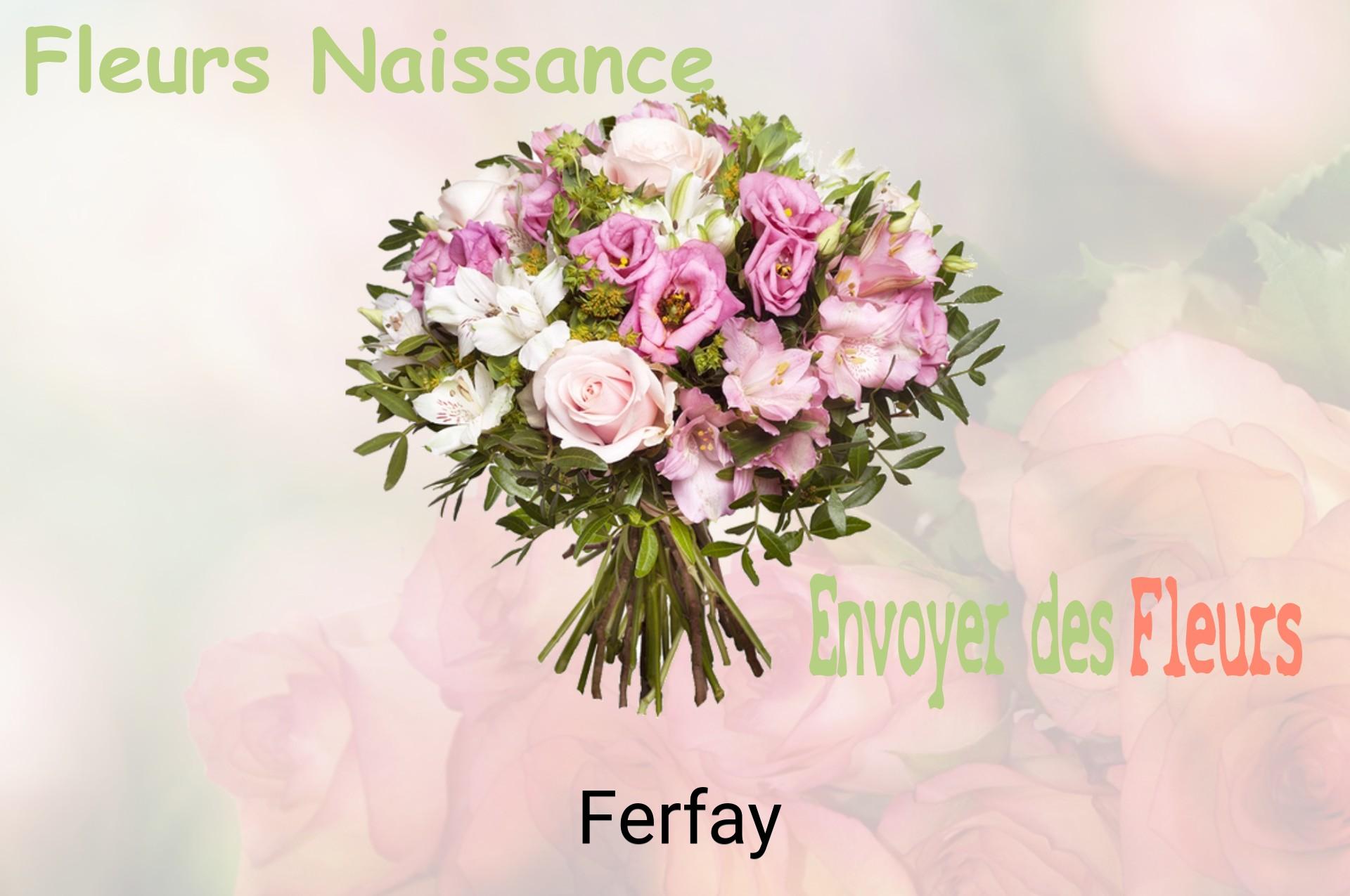 Bouquet de fleurs de naissance livré à Ferfay